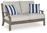 Orleans Furniture - Ashley Furniture - Rainier Ranch Outdoor - Arm Chair With Cushion (Set of 2) / Brown/Beige - P701-601A